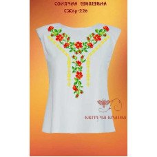 Blank embroidered shirt for women sleeveless SZHbr-226 Sun rose