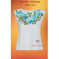 Заготовка вышиванки женской без рукавов СЖбр-245 Небесные розы
