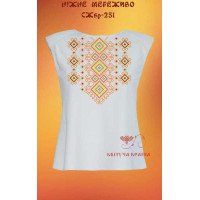 Blank embroidered shirt for women sleeveless SZHbr-251 Delicate lace