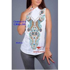 Blank embroidered shirt for women sleeveless SZHbr-289 Festive