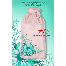 Blank embroidered shirt for women sleeveless SZHbr-293-1-2 Flowers of hope (turquoise) var.2