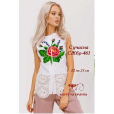 Blank embroidered shirt for women sleeveless SZHbr-461 Modern