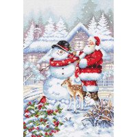 Cross Stitch Kits LetiStitch L8015 Snowman and Santa