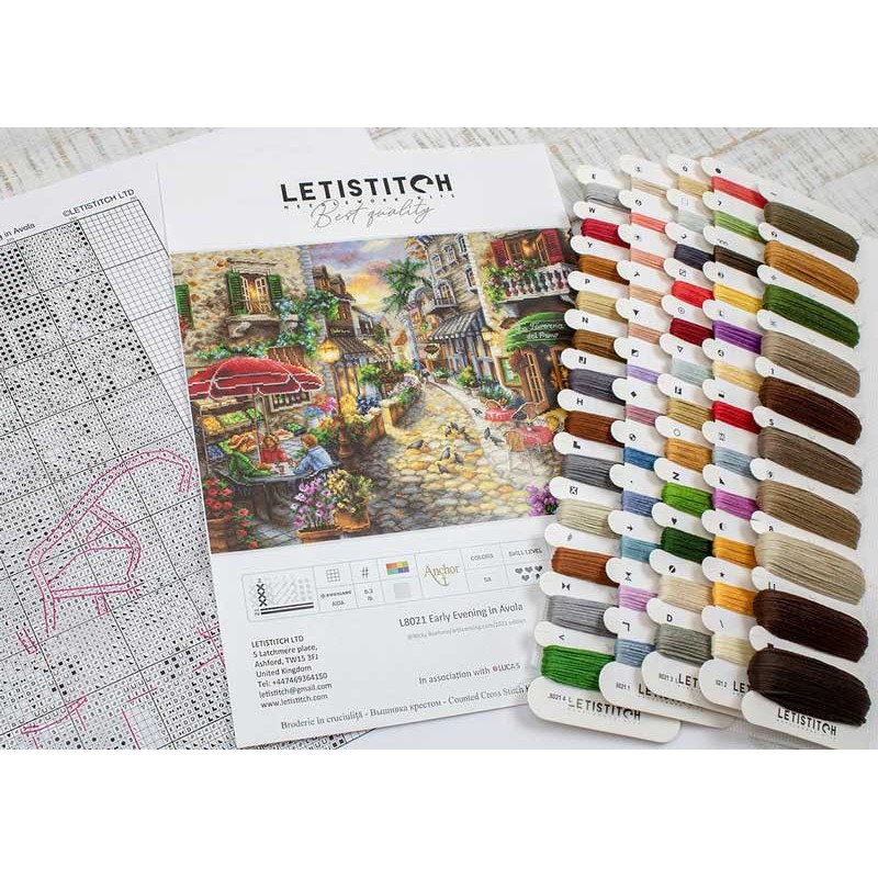Cross Stitch Kits LetiStitch L8021 Early Evening in Avola
