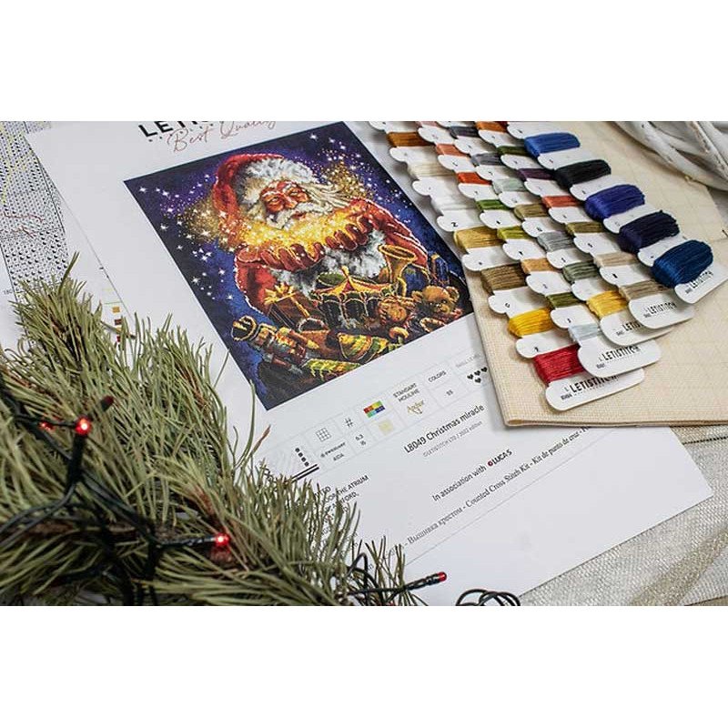 Набір для вишивки хрестиком LetiStitch L8049 Різдвяне диво