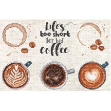 Cross Stitch Kits LetiStitch L8097 Life’s too short for a bad coffee