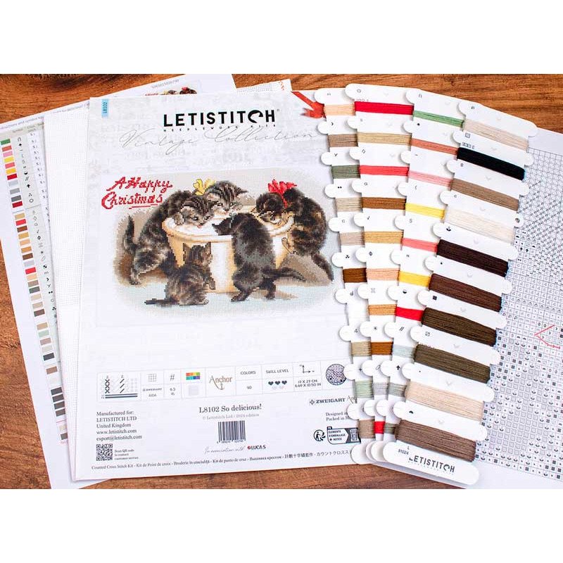 Набір для вишивки хрестиком LetiStitch L8102 Так смачно! Вінтажна колекція