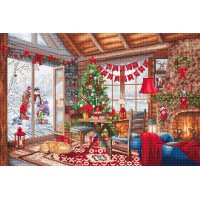 Cross Stitch Kits LetiStitch L8105 Christmas Cabin