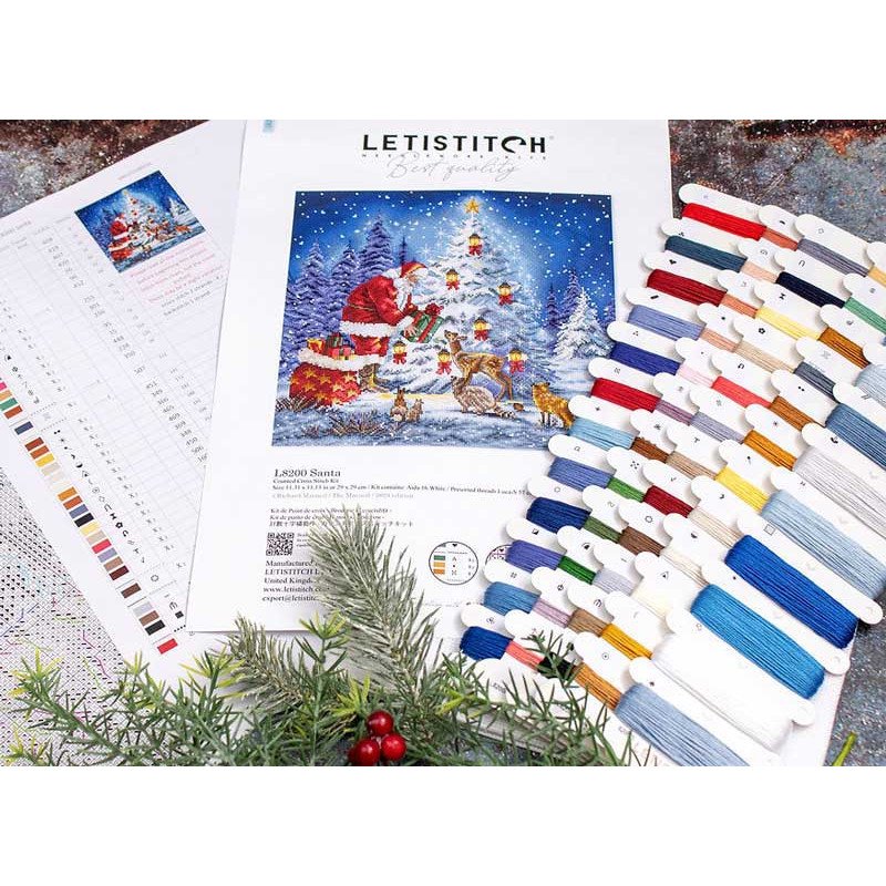 Cross Stitch Kits LetiStitch L8200 Santa