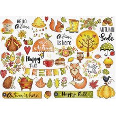 Cross Stitch Kits LetiStitch L8221 Autumn Sampler