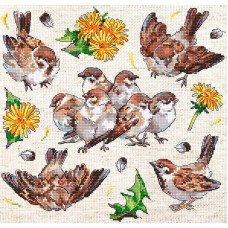 Cross Stitch Kits LetiStitch L8803 Sparrows (discontinued)