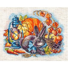 Набір для вишивки хрестиком LetiStitch L8998 Осінь із кроликом