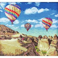Cross Stitch Kits LetiStitch L961 Balloons over Grand Canyon (discontinued)