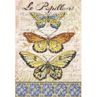 Набор для вышивки крестом LetiStitch L975 Винтажные крылья бабочки