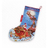 Cross Stitch Kits LetiStitch L989 The Reindeers on it's way! Stocking