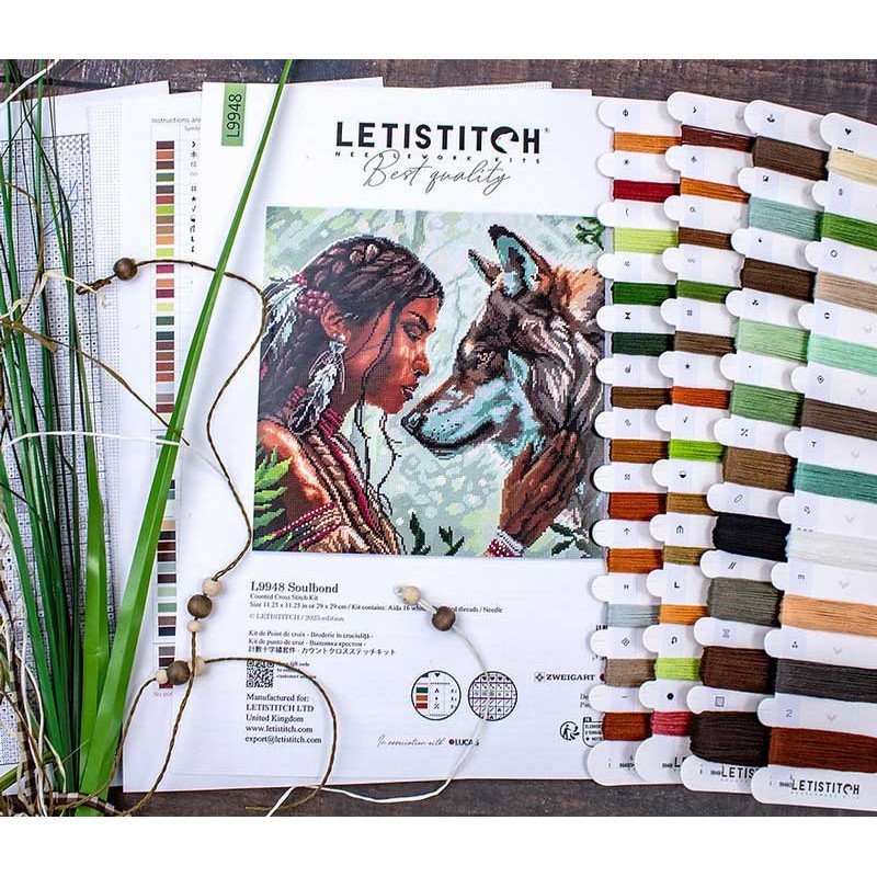 Набір для вишивки хрестиком LetiStitch L9948 Зв'язок душі