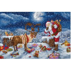 Набір для вишивки хрестиком LetiStitch L9958 Подарунок для тихої ночі