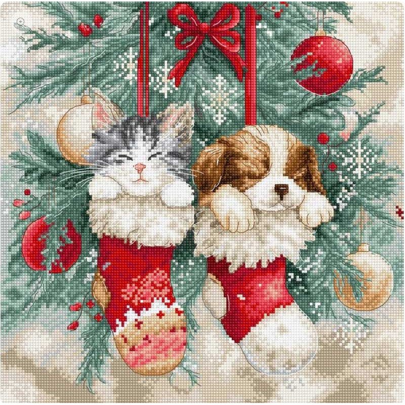 Cross Stitch Kits LetiStitch L9966 Christmas Naps