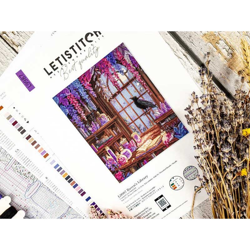 Набор для вышивки крестом LetiStitch L9987 Библиотека Ворона