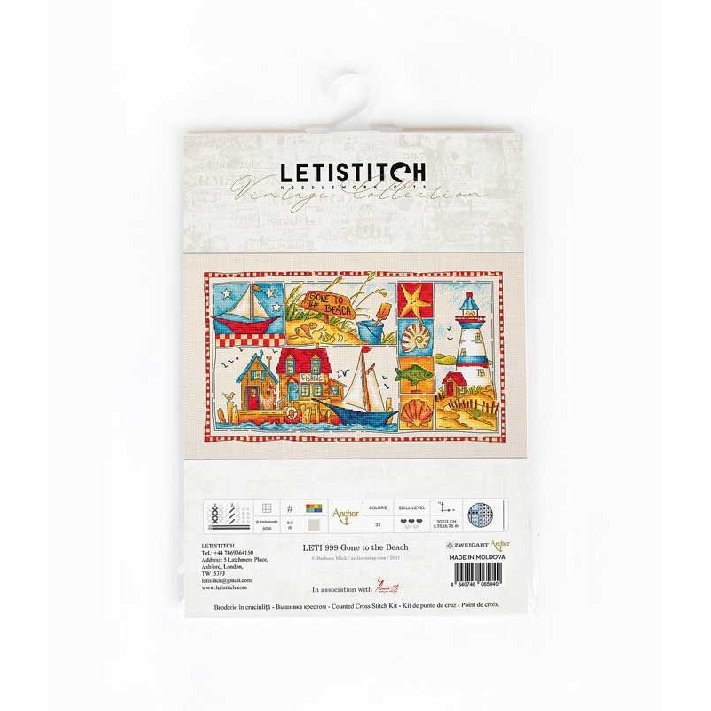Набір для вишивки хрестиком LetiStitch L999 Пішов на пляж