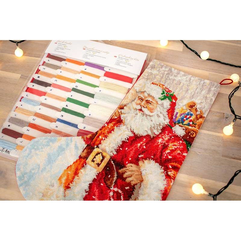 Christmas Stocking KIT cross stitch Santa Luca-S - full kit with fabric  PM1230