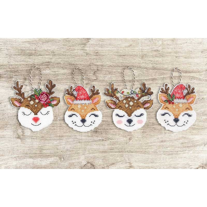 Christmas toy Embroidery thread Luca-S JK032 Fox cubs and deer
