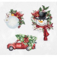 Christmas toy Embroidery thread Luca-S JK037 Gnome and house