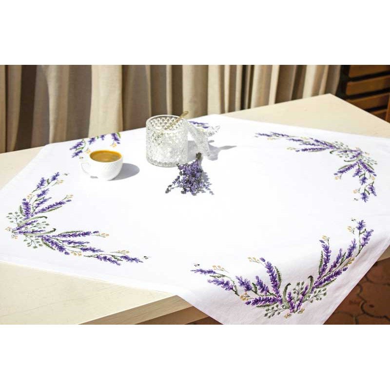 Cross Stitch Table Toppe Luca-S FM007 Lavender