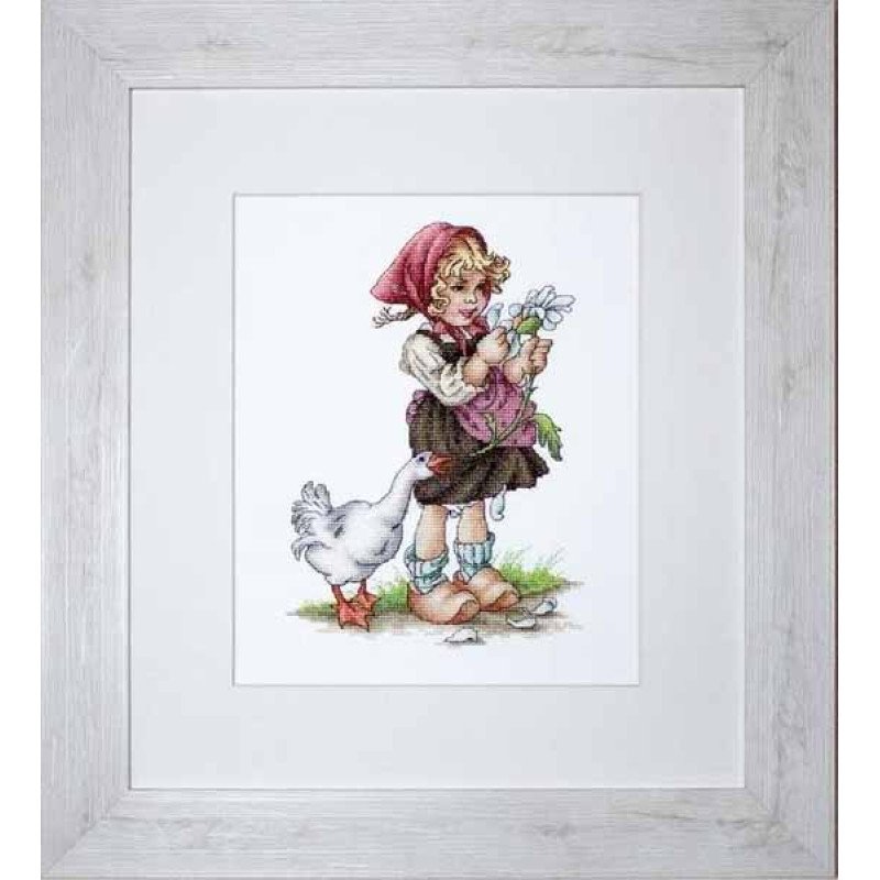 Cross Stitch Kits Luca-S B1047 Girl with goose