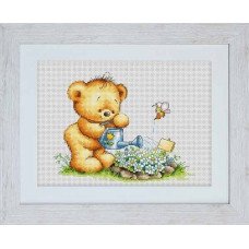 Cross Stitch Kits Luca-S B1053 Bear with watering can