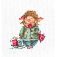 Cross Stitch Kits Luca-S B1160 Christmas pig 