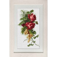 Cross Stitch Kits Luca-S B2229 Red roses with grapes