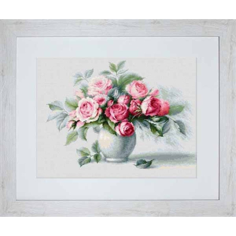 Cross Stitch Kits Luca-S B2280 Sketch with tea roses