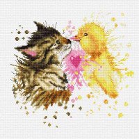 Cross Stitch Kits Luca-S B2301 Cat with duckling