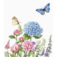 Cross Stitch Kits Luca-S B2360 Summer flowers and butterflies