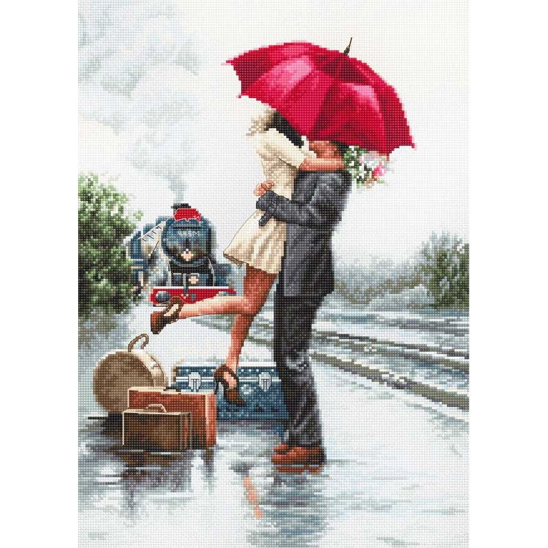Cross Stitch Kits Luca-S B2369 Lovers at the station