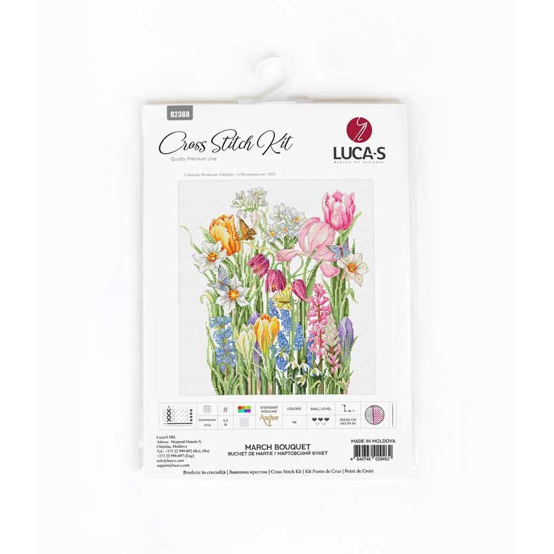 Cross Stitch Kits Luca-S B2388 March bouquet