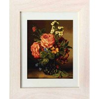 Cross Stitch Kits Luca-S B491 Vase of roses and flowers (discontinued)