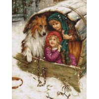 Cross Stitch Kits Luca-S B539 Under the roof of a Collie (discontinued)