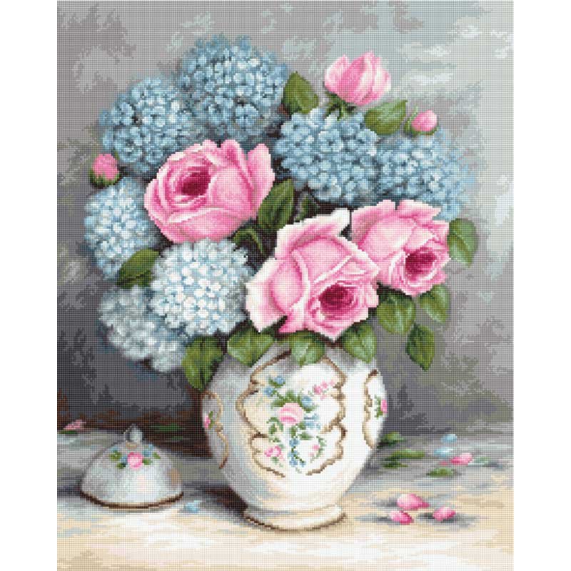 Tapestry Kits (Petit Point) Luca-S G569 Roses and hydrangeas