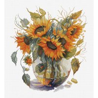 Cross Stitch Kits Luca-S B7025 Vase with sunflowers
