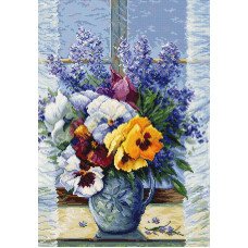 Cross Stitch Kits Luca-S B7030 Bouquet with pansies