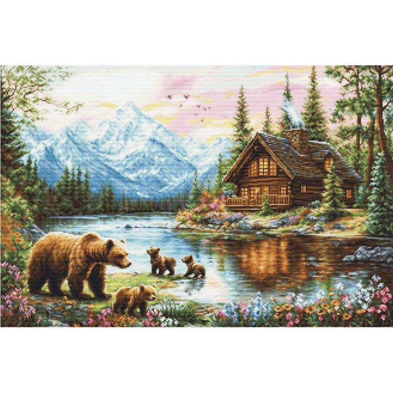 Cross Stitch Kits Luca-S B726 The Adventure of the Bear Cubs