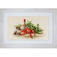 Cross Stitch Kits Luca-S BL2258 Still life with crayfish (discontinued)