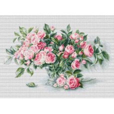 Набір для вишивання хрестиком Luca-S BL22866 Букет чайних троянд