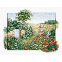 Cross Stitch Kits Luca-S BU4013 Landscape with poppies