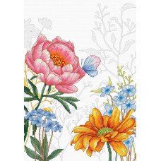 Набір для вишивання хрестиком Luca-S BU4019 Квіти і бабочкa