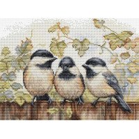 Cross Stitch Kits Luca-S BU5066 Babies on the fence