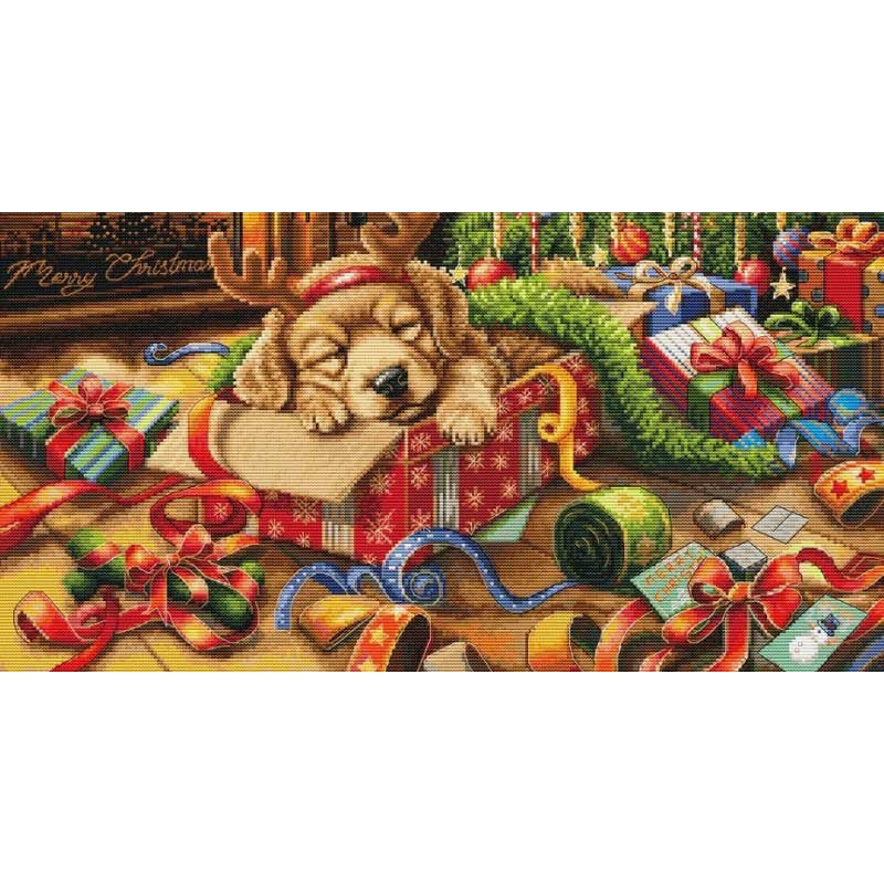 Cross Stitch Kits Luca-S BU5079 Santa's Little Troublemaker