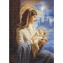 Набір для вишивання хрестиком GOLD collection Luca-S В617 Діва Марія з Немовлям